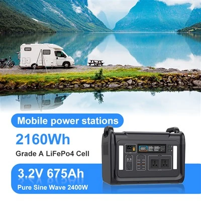 SERVANCE SOLAIRE D'URGENCE EXTÉRIEURE 2400W Batterie de lithium portable 2160Wh